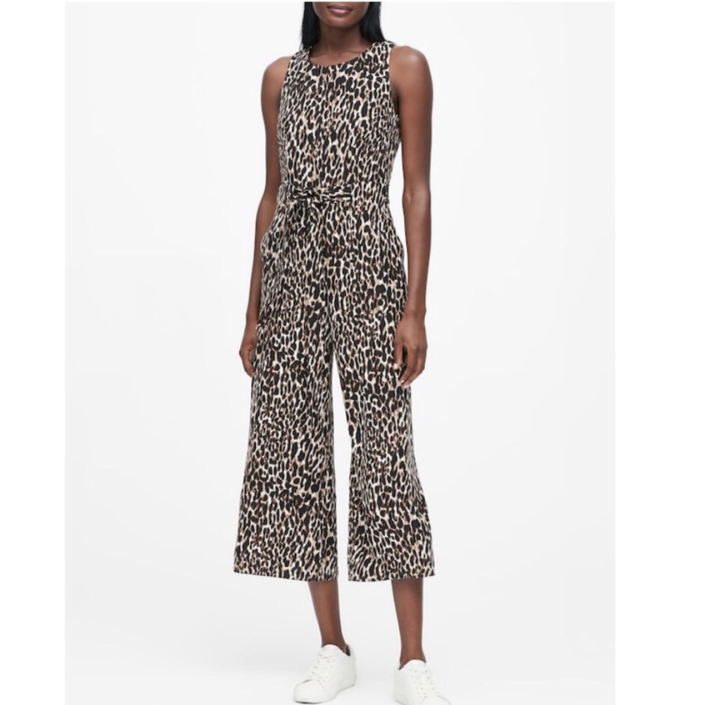Banana Republic Leopard Wide-Leg Jumpsuit